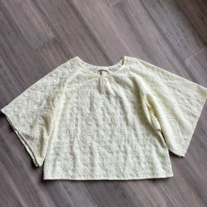 Stark X yellow embroidered top